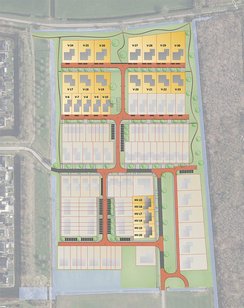 Verkavelingsplattegrond Wyldehoarne 4, fase 1, verkoopronde 2